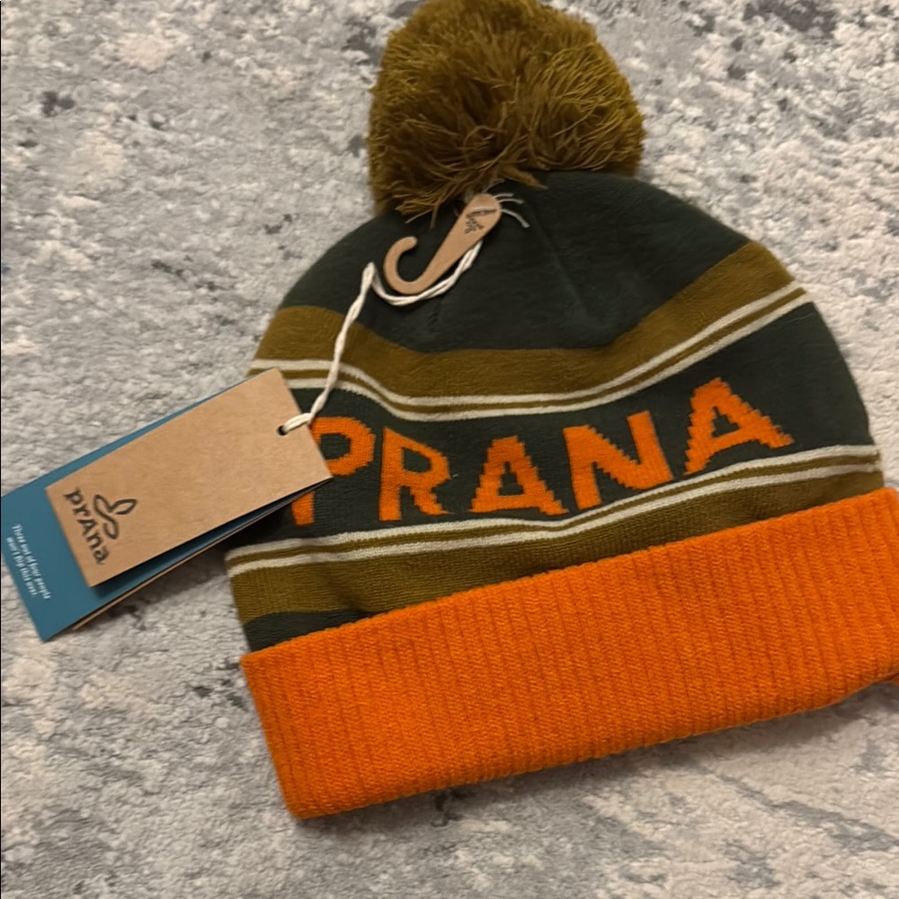 Prana Multicolor Knit Beanie with Pom NWT - Picture 2 of 3